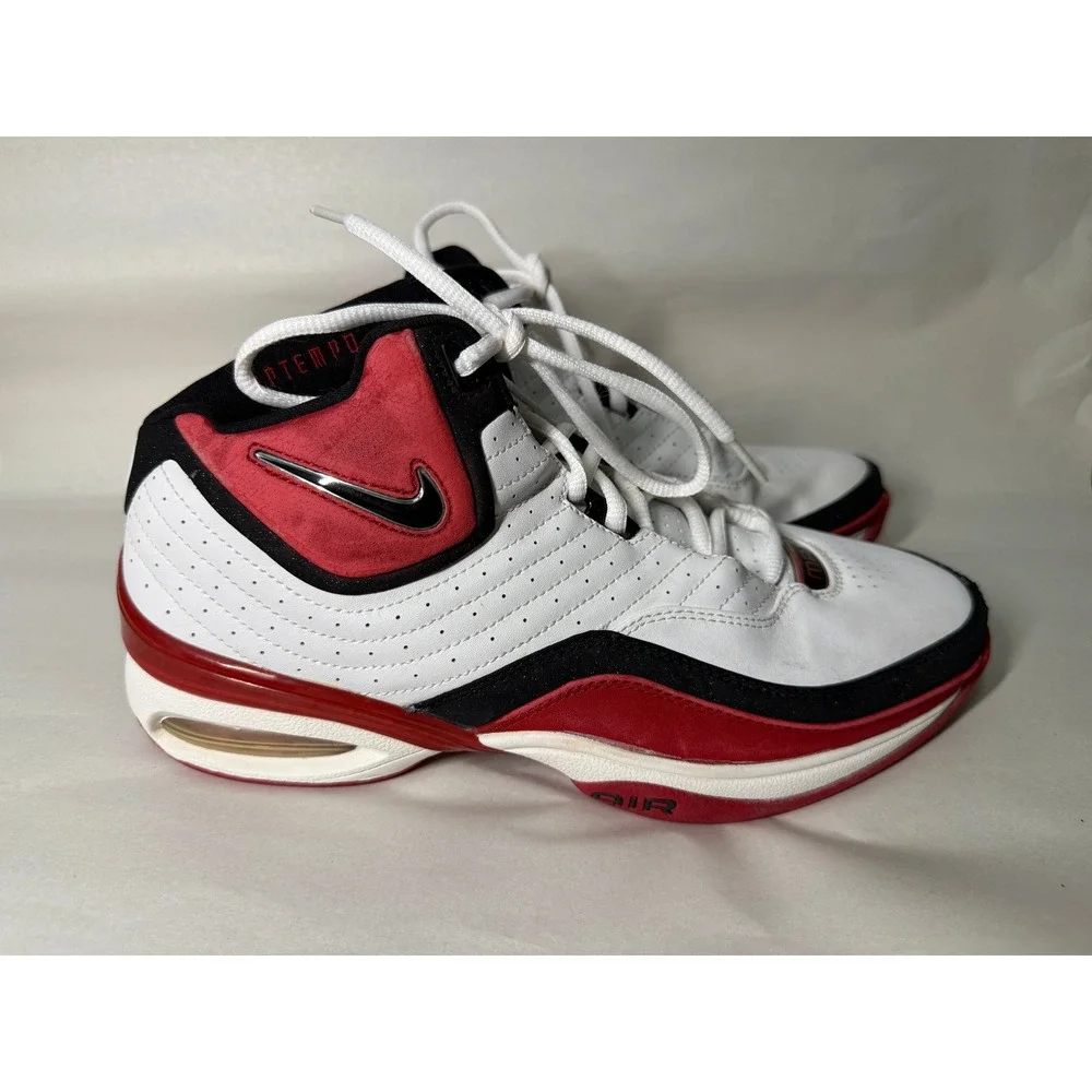 Nike Air Max Uptempo 2003 Basketball Sneakers Red Black White Mens Size 9 307513